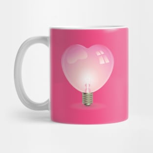 Heart Shaped Lightbulb Mug